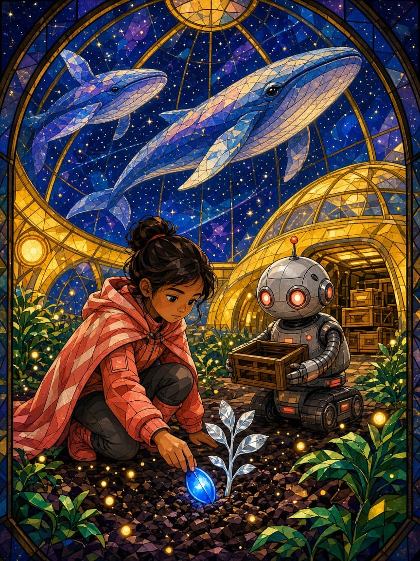Illustration for scene 7: Garden Drop