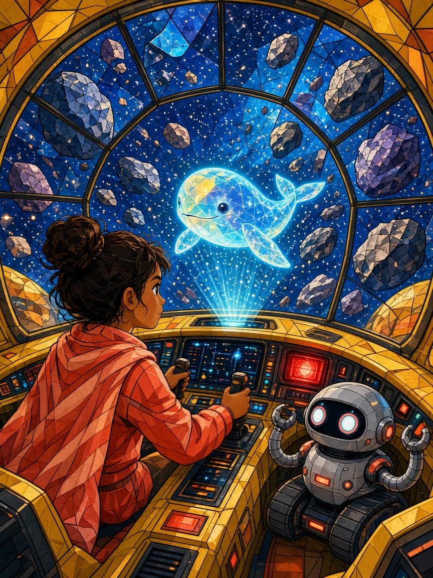 Illustration for scene 2: The Impossible Clock