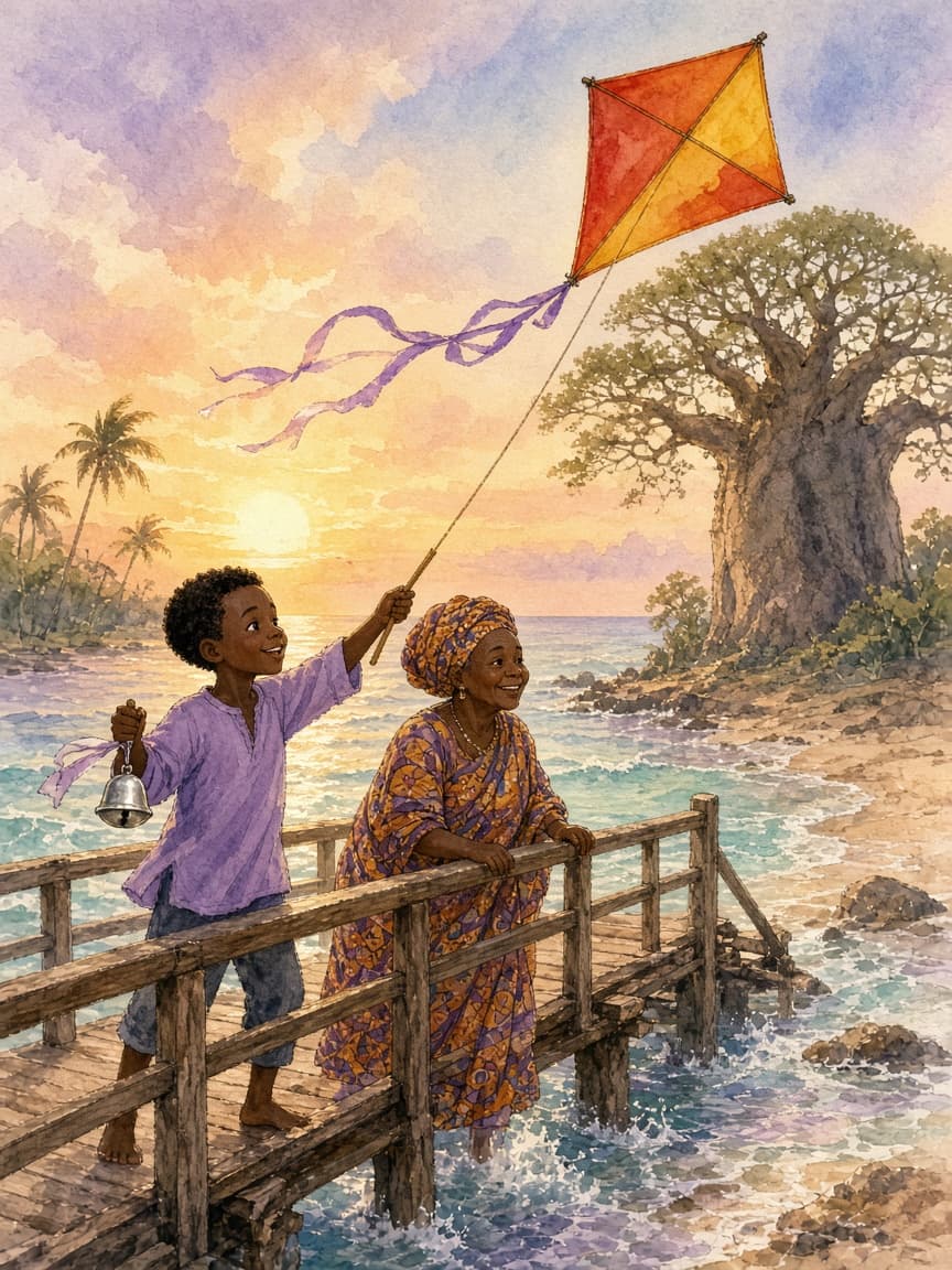 Illustration for scene 5: Beach Bridge Hook