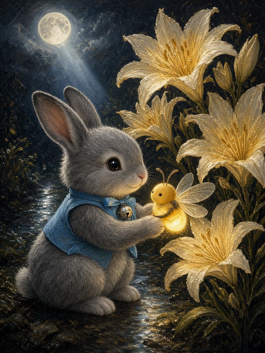 Illustration for scene 5: Moon Flowers Open