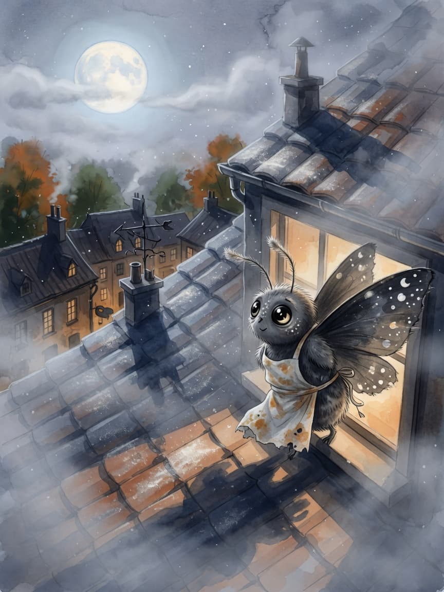 Cover illustration for Moon Crumbs at Midnight