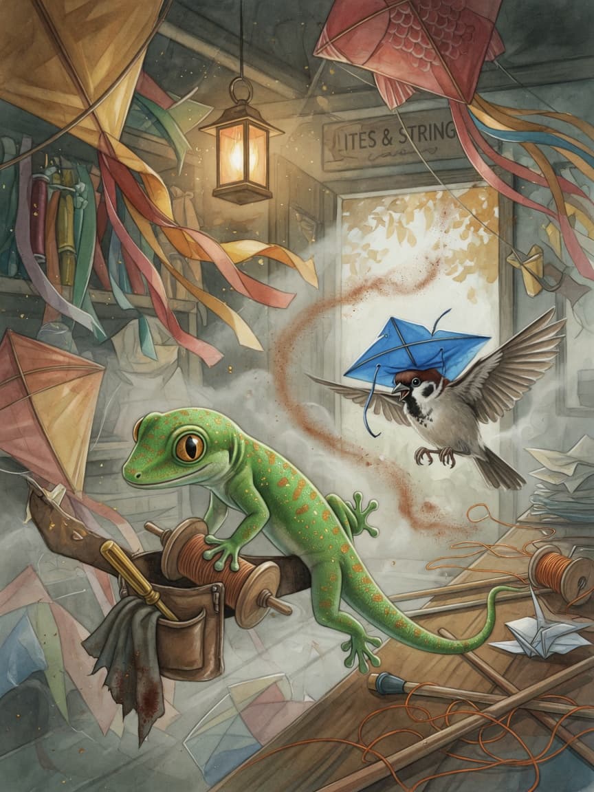 Illustration for scene 3: Spools and Cinnamon