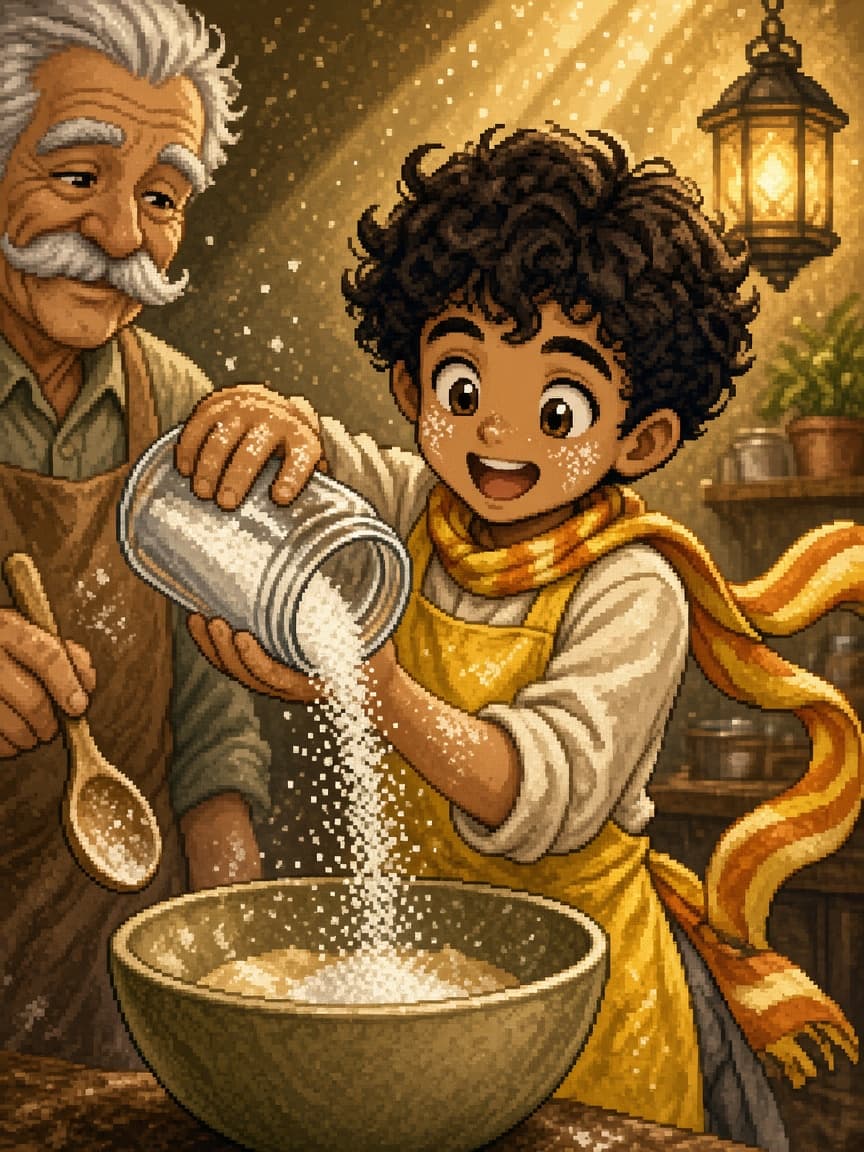 Illustration for scene 2: Sugar Salt Switch