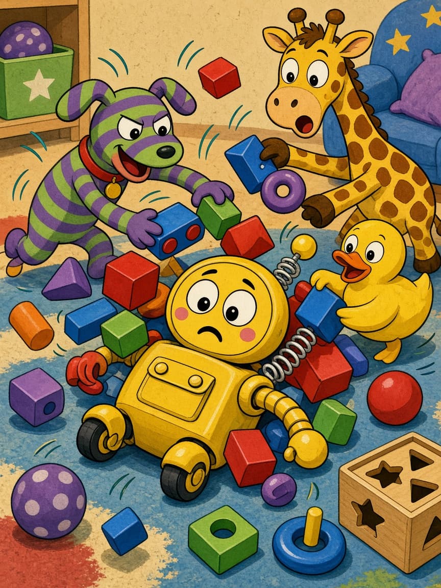 Illustration for scene 2: Friends Dig In