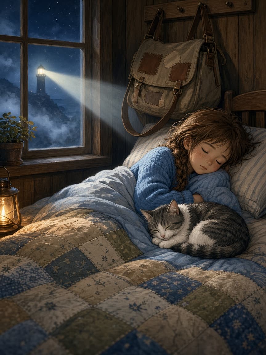 Illustration for scene 7: Beam Across the Quilt