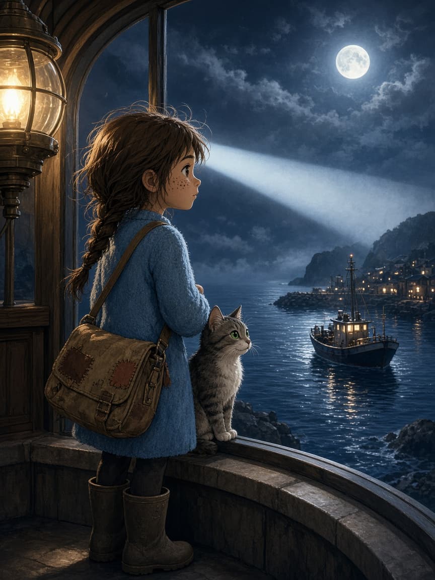 Illustration for scene 6: Harbour Horn