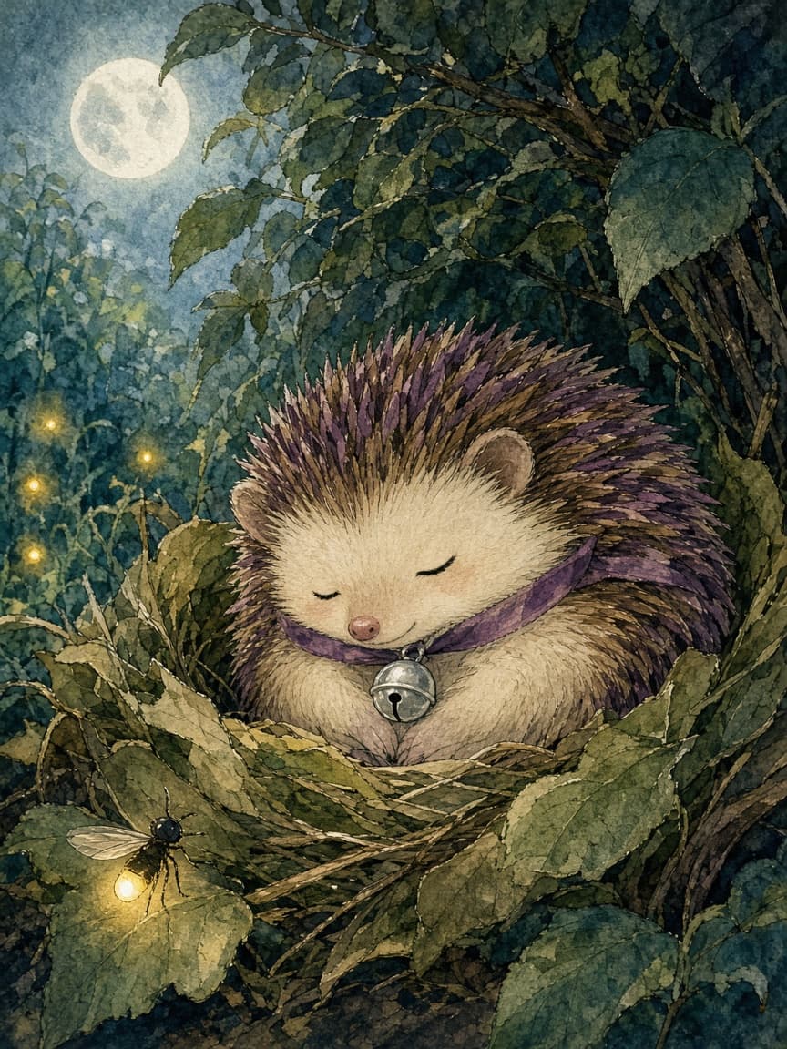 Illustration for scene 6: Leaf Bed